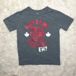 OshKosh Canada / Canada  Day T-Shirt Grey / Red / White Maple Leaves Size 4T